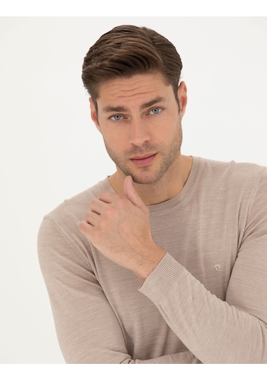 Pierre Cardin Erkek Taş Triko Kazak 50270054-vr049 Taş