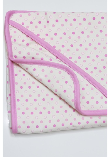 Puanlı Kız Bebek Penye Battaniye 88x88cm - Standart / Pembe Pembe