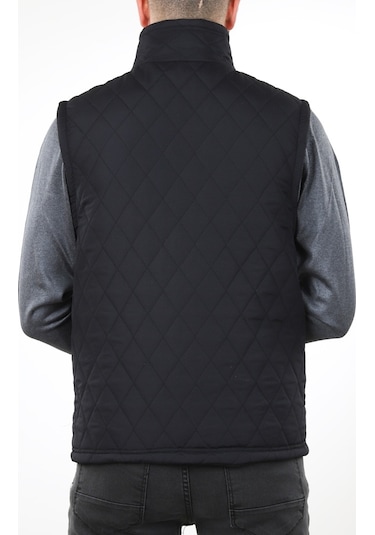 Neowit Erkek Lacivert Içi Polarlı Rahat Kalp Kapitone Şişme Yelek Lacivert