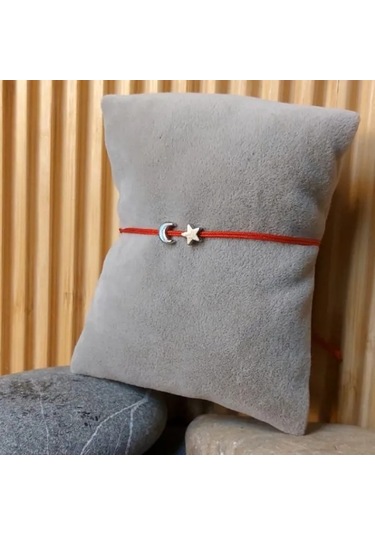 Uretti - Özlem 9422 - 5255 Ay Yıldız Temalı 5'li Paket 23 Nisan Çocuk Bilekliği - Gümüş Renk Gümüş