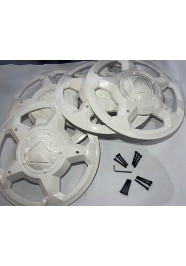 Karsan J10 Beyaz Jant Kapağı Takımı 4 Adet Vida Ve Anahtarlı