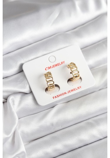 14k Kaplama Samanyolu Cm Kadın Küpe Gold Renk Renkli