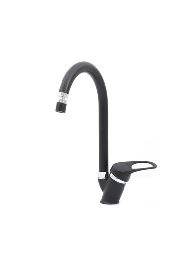 Kustar Olinda Aç Kapa Oynar Başlıklı Mutfak Eviye Bataryası Siyah