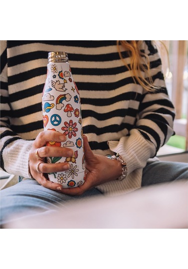 Les Artistes Paris Isı Yalıtımlı Çelik Termos Matara 500 ML Happy