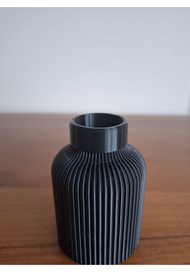 Dekoratif Mini Bohem Vazo- 5 Cm Siyah