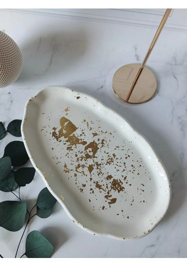 Cre Art Dekoratif Stand Alçı Aksesuar Tepsi 150202710 Gri