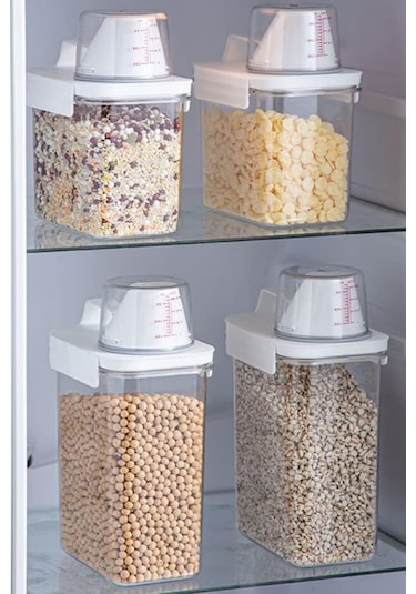 1 Adet Sızdırmaz Depolama Sıvı Toz Deterjan Saklama Kutu 1100 Ml