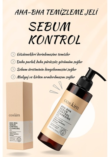 Aha & Bha Içeren Sebum Dengeleyici Gözenek Arındırıcı Temizleme Jeli 200 Ml Karma - Yağlı Ciltler