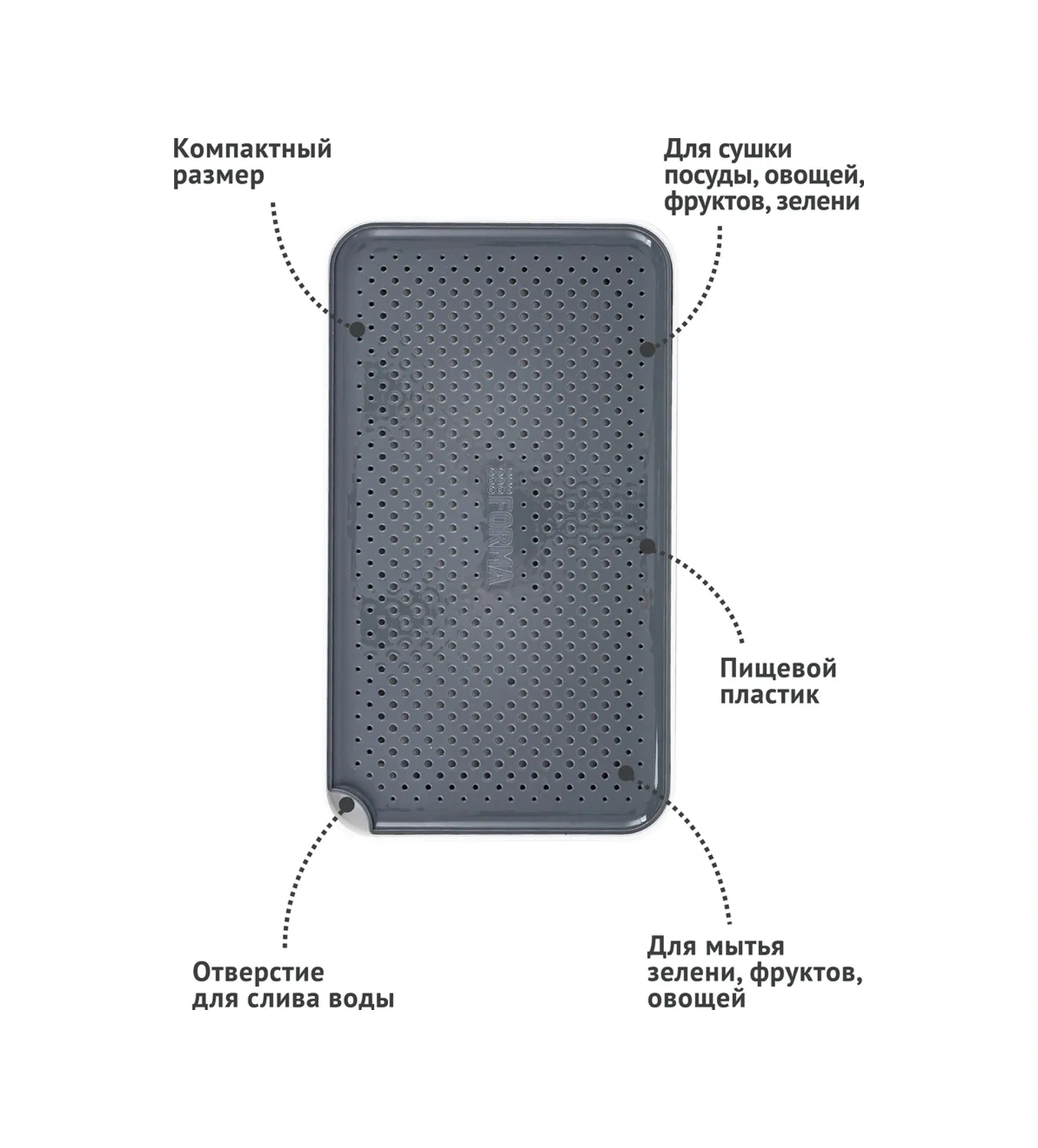 Polimerbyt Beyaz Tepsisi Olan Plastik Gri Bulaşık Kurutma Rafı 247780756 Beyaz