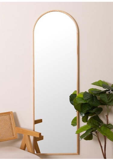 The Mia Ahşap Duvar Aynası 50x160 Cm Ahşap