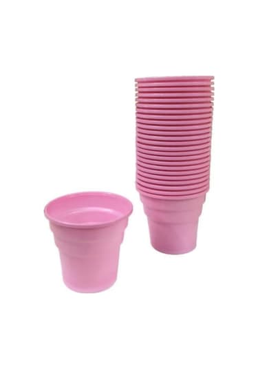 Bardak Plastik Bardak 25 Adet Pembe Renk