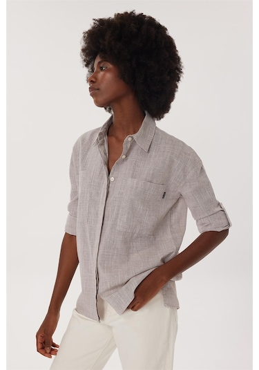 Lee Cooper Mındy Kadın Dokuma Gömlek Bej 16330 Bej