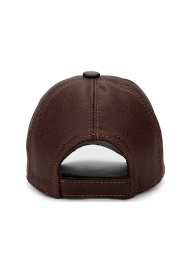 Tamer Tanca Erkek Hakiki Deri Taba Şapka 524 1099 Sapka Sk23/24 Taba Destroy Taba