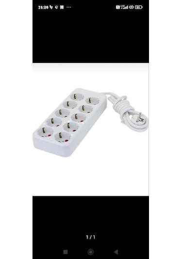 10 Lu 2 Metre 3 X 2.5 Mm Tam Bakır Seyyar Uzatma Kablosu