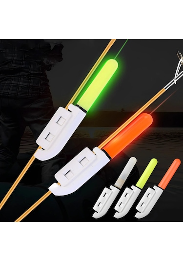 Valkyrie 2 Adet Şarjlı Led Kamış Olta Ucu Işığı Su Geçirmez Usb Evrensel Uyumlu Gece Balıkçılığı