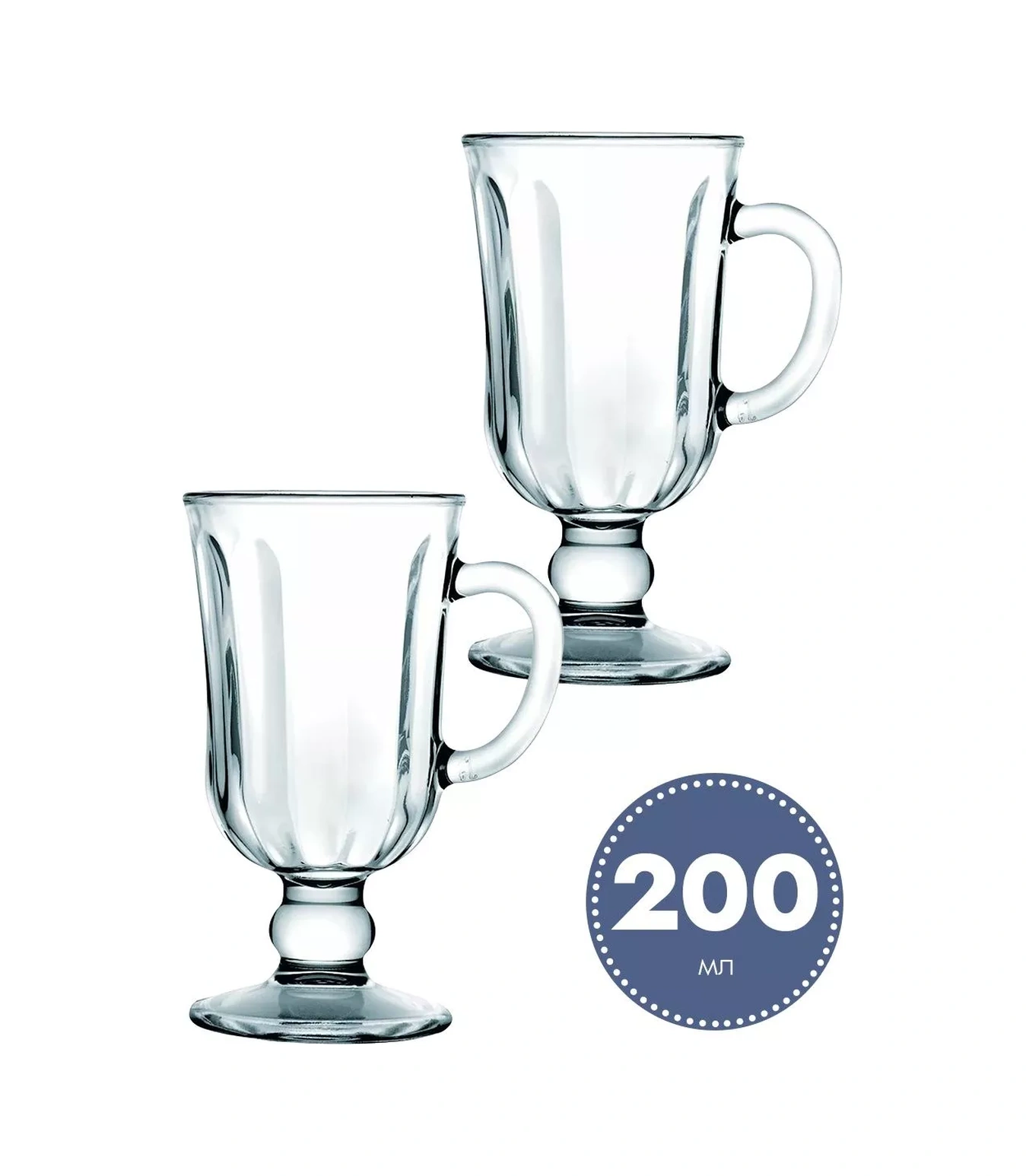 Tocka Posudy Kahve Ve Sıcak Şarap İçin 2 Adet Cam Bardak Seti" 202970903 Beyaz