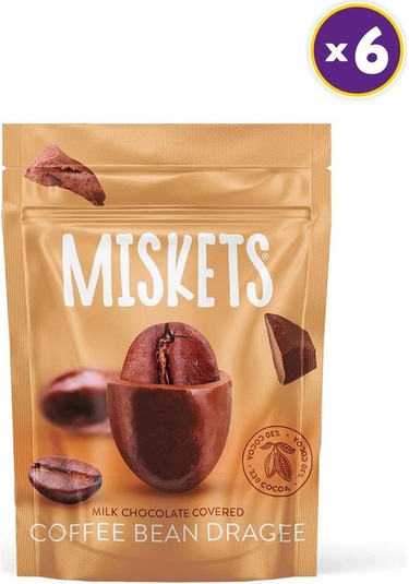 Kavrulmuş Kahve Çekirdeği Sütlü Çikolata Kaplamalı Draje 70g X 6 Adet