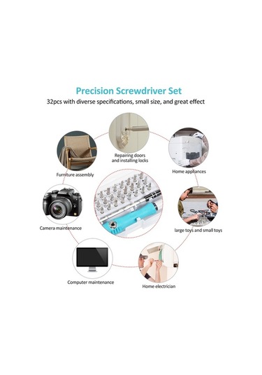Pazly Penggong Çok Amaçlı 30 Uçlu Hassas Tornavida Seti - Ev Tamir Aleti Kit
