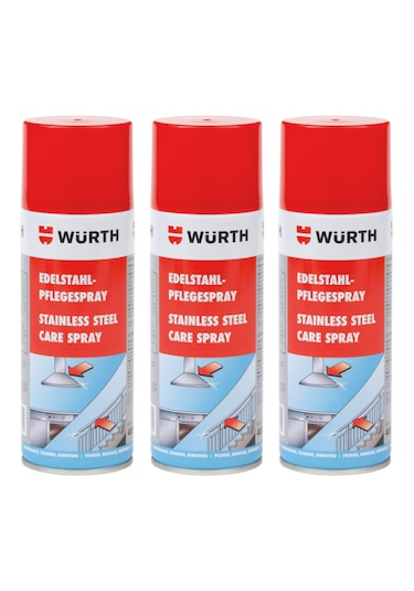 Würth Paslanmaz Çelik Bakım Spreyi 400 Ml - 3 Adet