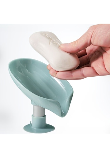 Yeşil 1 Adet Vantuzlu Su Giderli Sabunluk Şık Tasarımlı Su Tutmaz Katı Sabunluk Diğer