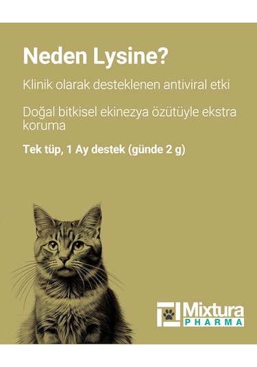 Mixtura Pharma Lysine Kedi Üst Solunum Yolu Macun - Kedi Maltı