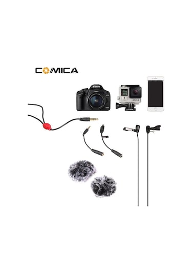 Comica Cvm-d02 Çiftli Yaka Mikrofonu 2.50mt