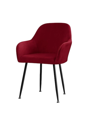 Şarap Kadife Streç Koltuk Kapak Elastik Düz Renk Yemek Sandalyesi Kapakları Ev Dekor Yıkanabilir Yüksek Kol Dayama Ofis Koltuğu Slipcovers