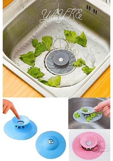 Yayke 3lü Silikon Süzgeç Lavabo Banyo Tıkacı Evye Küvet Gider
