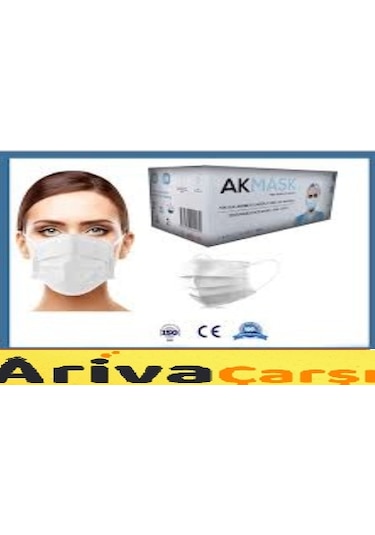 Ak Mask Tek Kullanımlık 3 Katlı Telli Cerrahi Maske 50 Adet