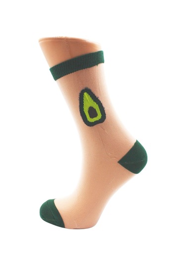 Kadın Desenli Tül Çorap Yeşil