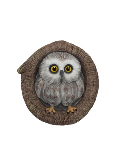 Suntek Reçine Baykuş Heykel Ağacı Süsleme Bahçe Sanatı El