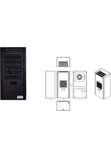 Msc 752VINPW1 820 W Dikey Indoor Endüstriyel Pano Klima