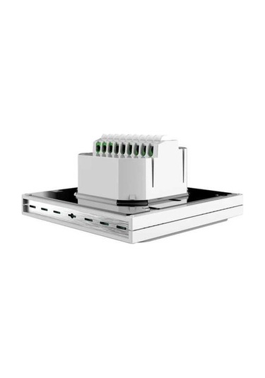 Pazly Dört Borulu Akıllı Oda Termostatı, Programlanabilir Dijital Klima Kontrol Cihazı Bac-002el Beyaz