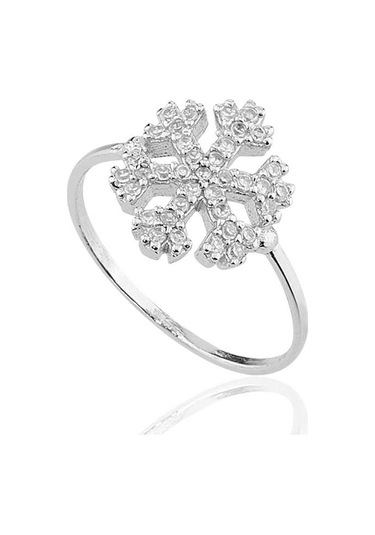 Gümüş Kar Tanesi Yüzük Gümüş