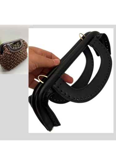 Çanta Aksesuar 25 Cm Suni Derili Siyah Renk Gizli Çanta Bursu Yeni Model