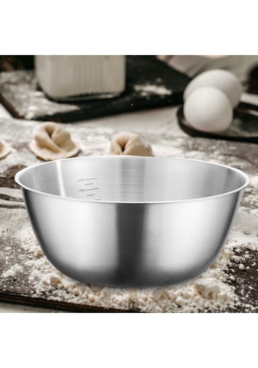 Suntek Paslanmaz Çelik Havza Ev Tipi Karıştırma Kabı Gıda 20cm Gümüş