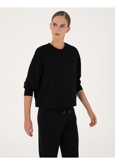 Pierre Cardin Kadın Siyah Sweatshirt 50314963-vr046 Siyah