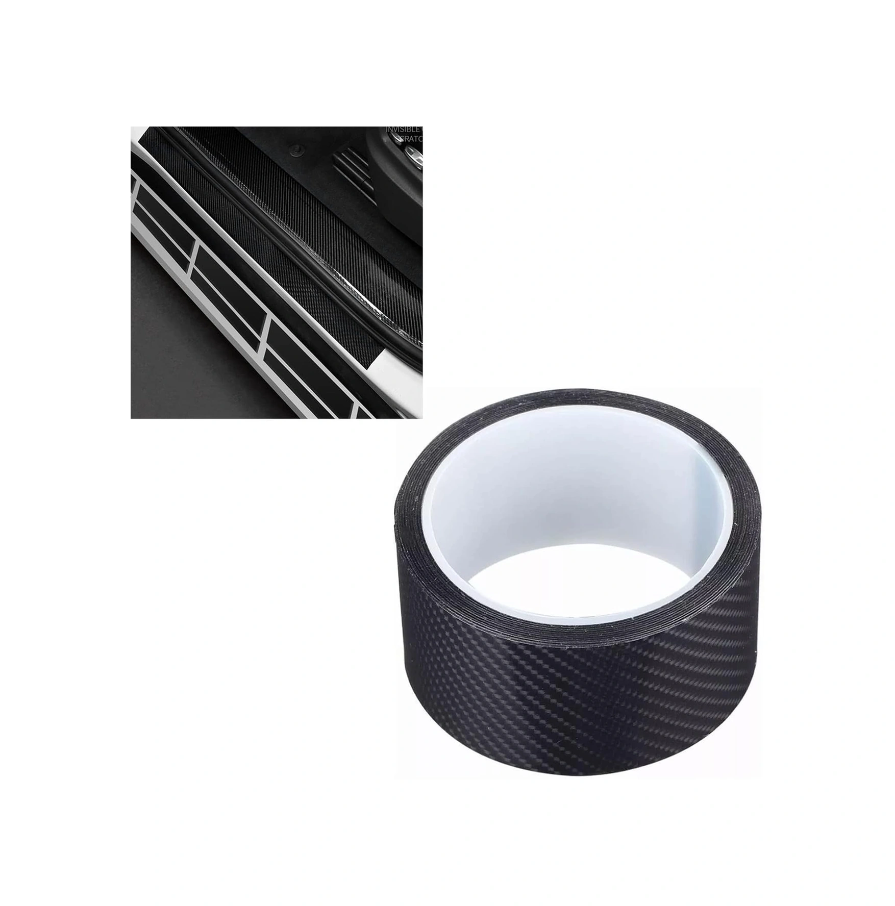 Kapı Eşiği Tampon Bagaj Koruma Folyosu Karbon Folyo 5cmx5m Siyah