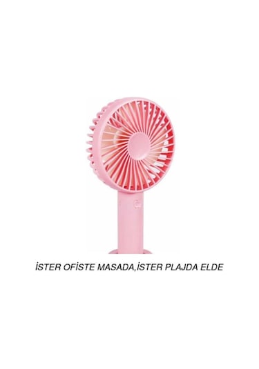 2 Adet Mini Fan,telefon Tutucu,portatif El Vantilatörü Pembe 9,3x19cm