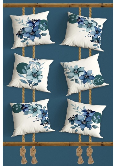 Belle Benoit Baskılı Dekoratif 6'lı Koltuk Kırlent Kılıfı Desen22