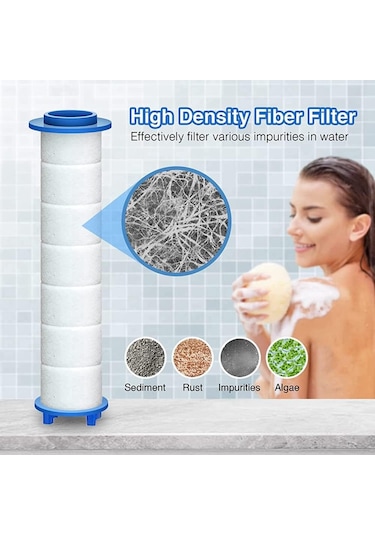 Yuntech01 12 Adet Yüksek Akışlı Plastik Duş Filtresi Seti Beyaz, 8 Cm Uzunluk Diğer