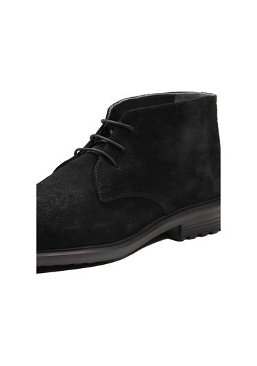 Dufy Siyah Erkek Süet Düz Casual Bot - 92068 Siyah