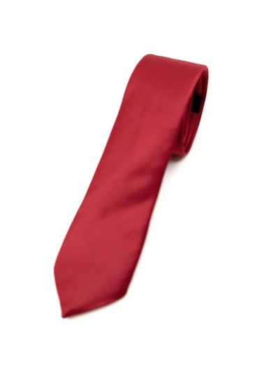 Morven Erkek Bordo Basic Düz Kravat Bordo