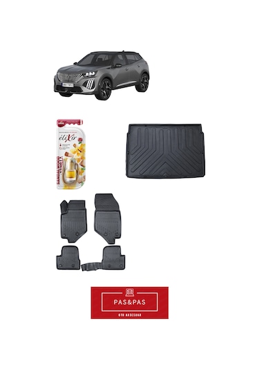 Peugeot 2008 2025 Model 5d Havuzlu Paspas Ve Bagaj Havuzu Set + Araç Kokusu