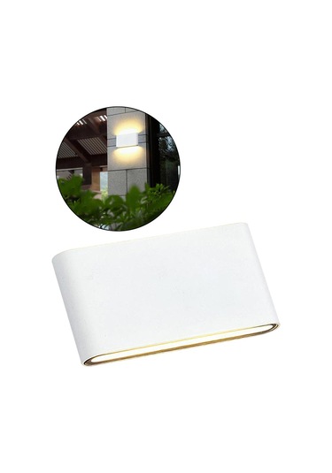 Suntek 3000k Suya Dayanıklı Led Yukarı Aşağı Duvar Lambası 12w Beyaz