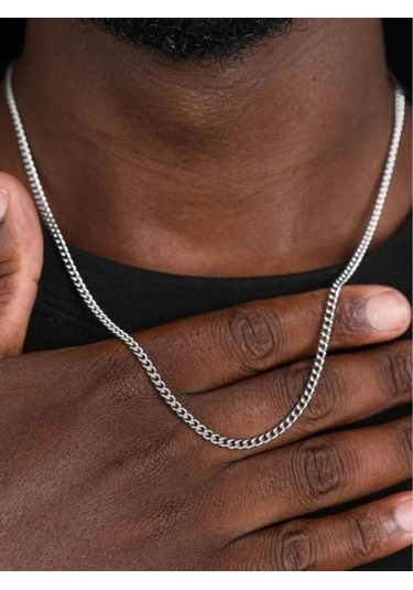 Unisex Gurmet Zincir Kolye 925 Ayar Gümüş 60 Cm