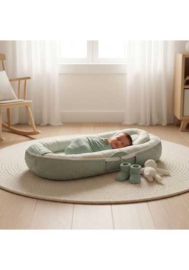 Baby Nest Katlanır Bebek Yuvası Mint