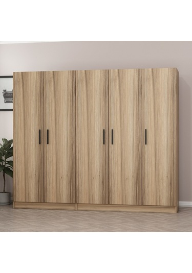 Minar Kale 5 Kapaklı 2 Ç Dolap Dore 210cm Ceviz