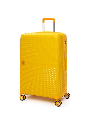 Elatae Exclusive Pro Polipropilen Büyük Boy Kırılmaz Valiz Sarı 5239 Sarı