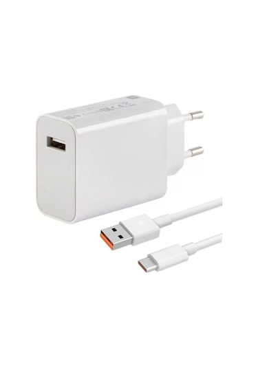 Galaxy Z Flip5 İle İle Uyumlu - 33w Gan Pd Hızlı Şarj Seti 6a Type-c Kablo İle M33s Beyaz